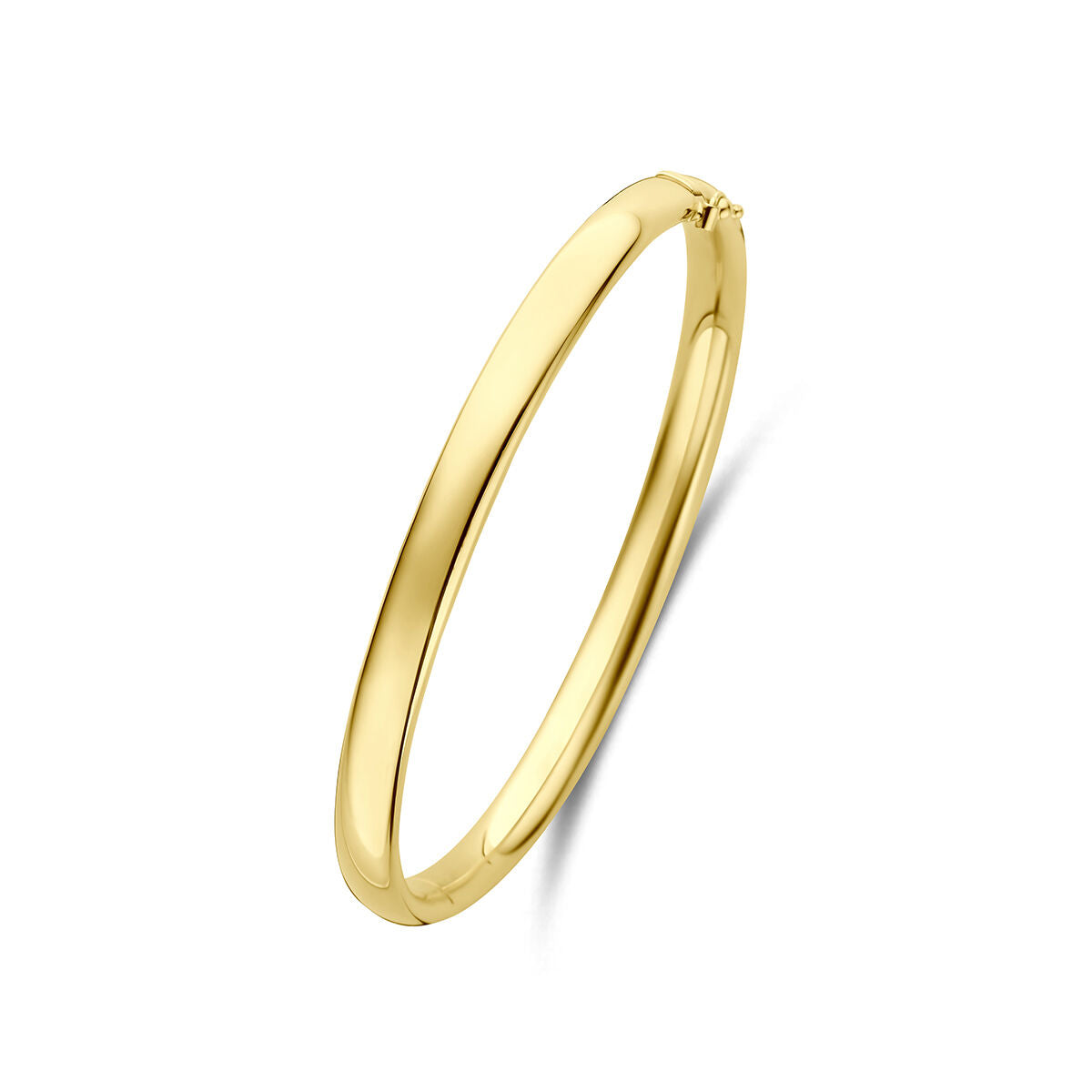 Bangle scharnier ovale buis massief 6 x silgold 60 mm