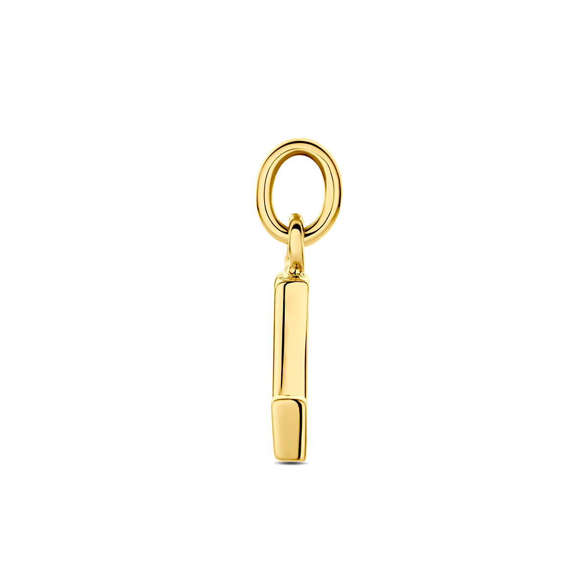 Hanger letter L zirkonia 10 mm 14K geelgoud #Letter_L