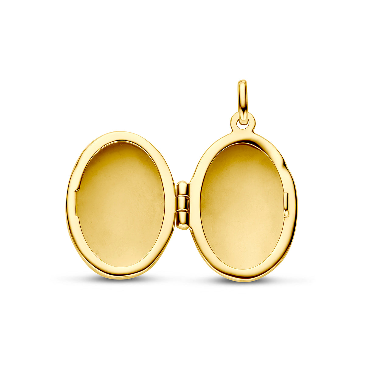 Hanger medaillon ovaal gravure 14K geelgoud 17 mm