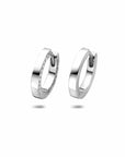 Zilveren gerhodineerde klapoorringen zirkonia 14,5 mm - 1341707