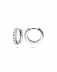 Zilveren gerhodineerde klapoorringen zirkonia 11,5 mm - 1340874