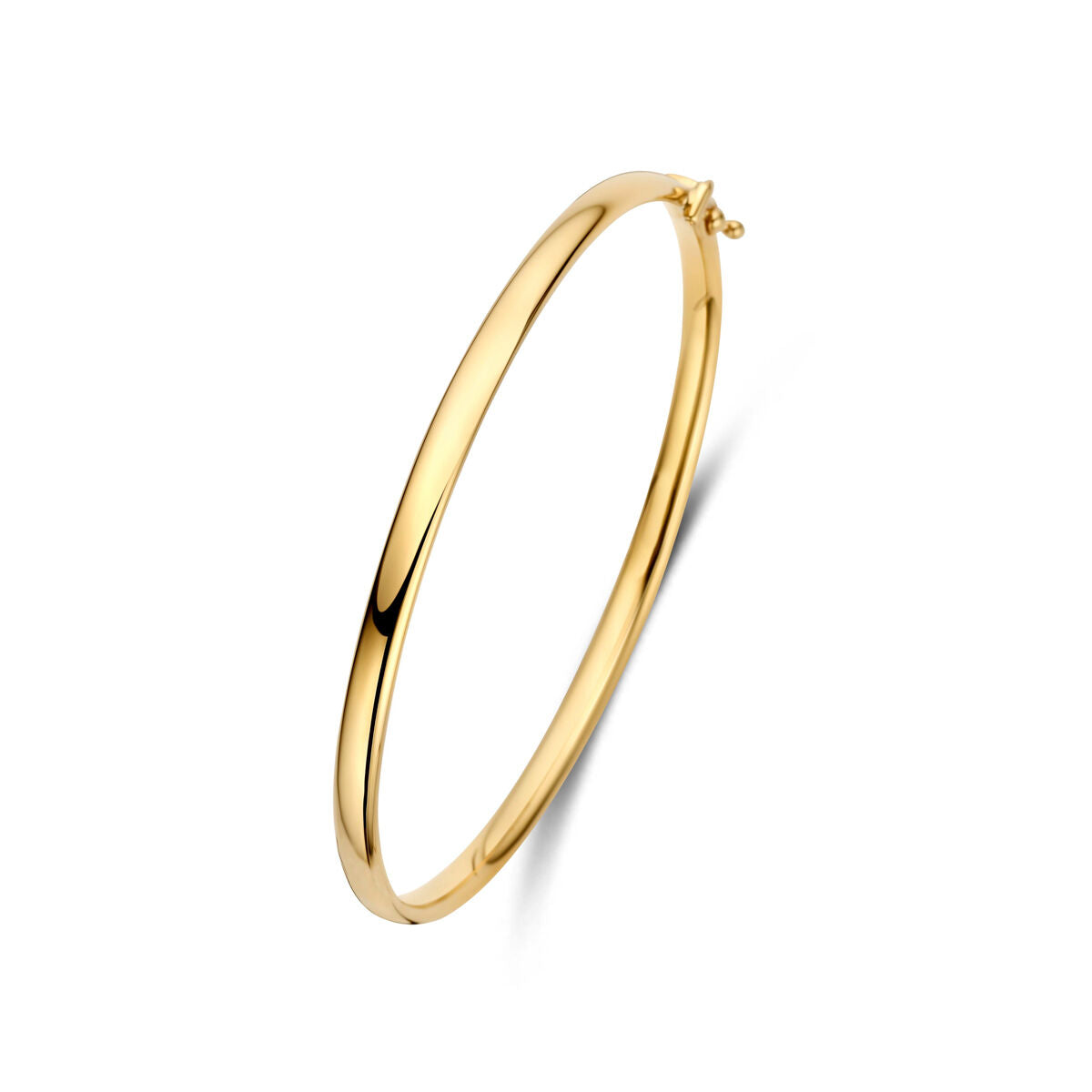 Bangle scharnier ovale buis 4,0 x 9K geelgoud 60 mm