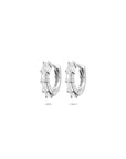 Zilveren gerhodineerde klapoorringen zirkonia 11.5 mm - 1340875