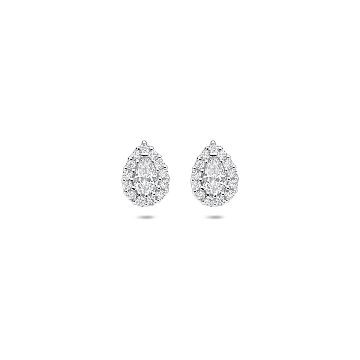 Fantasy Collection Oorbellen zirkonia 8,5 mm zilver