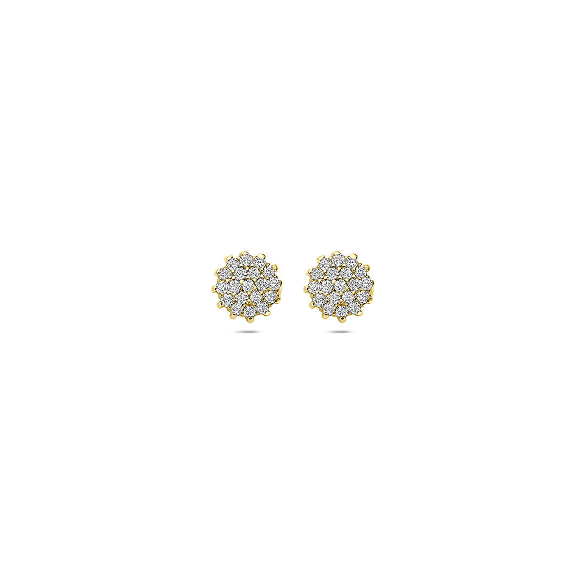 Oorknoppen lab grown diamant 0.19ct (2x 0.095ct) f vs 14K geelgoud 6 mm