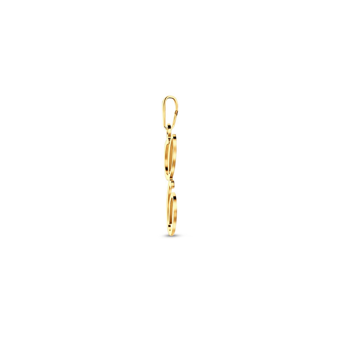 Hanger sierletter E 19 mm 14K geelgoud #Letter_E