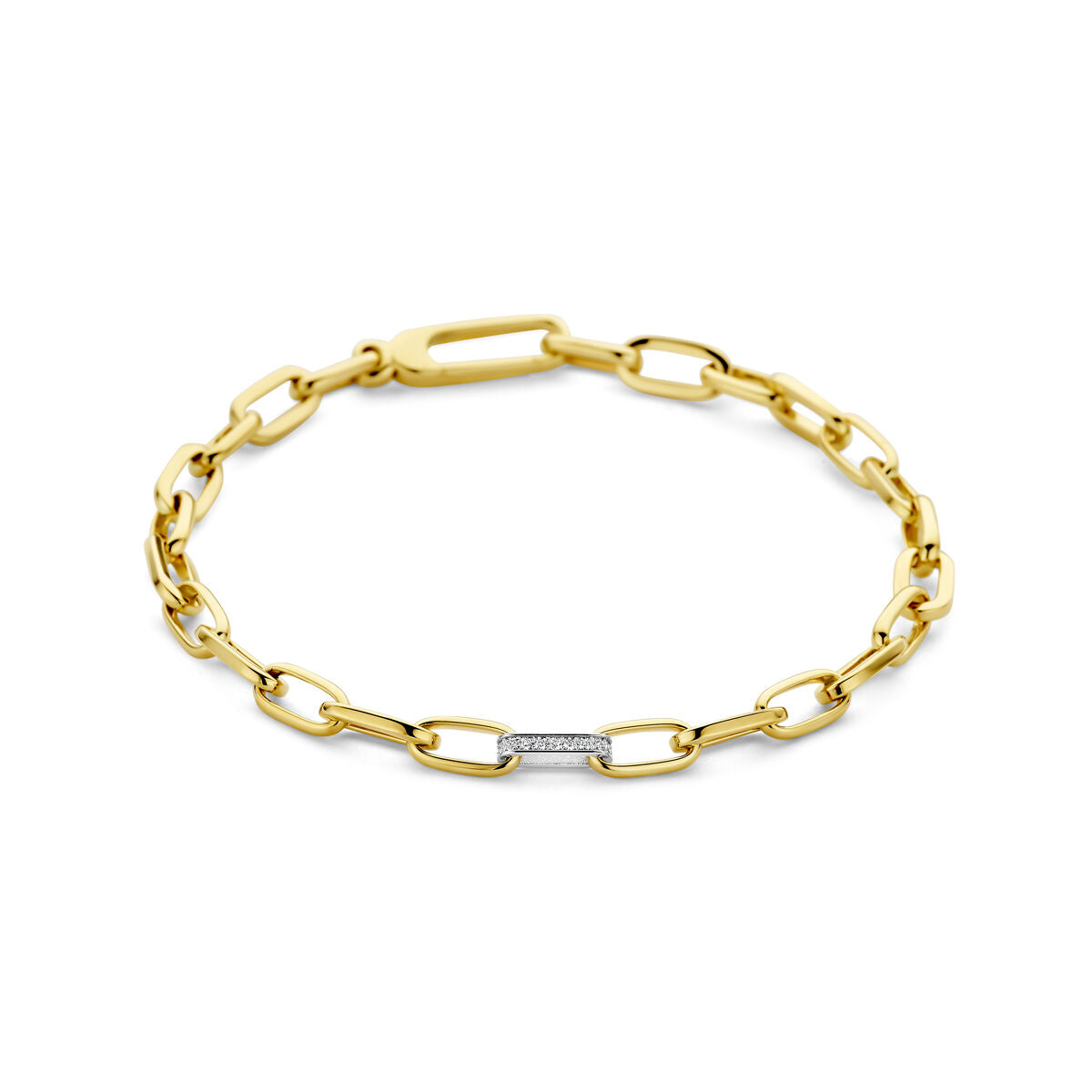Fantasy Collection Armband closed forever diamant 0.09ct g si 4,8 mm 19 cm 14K bicolor goud