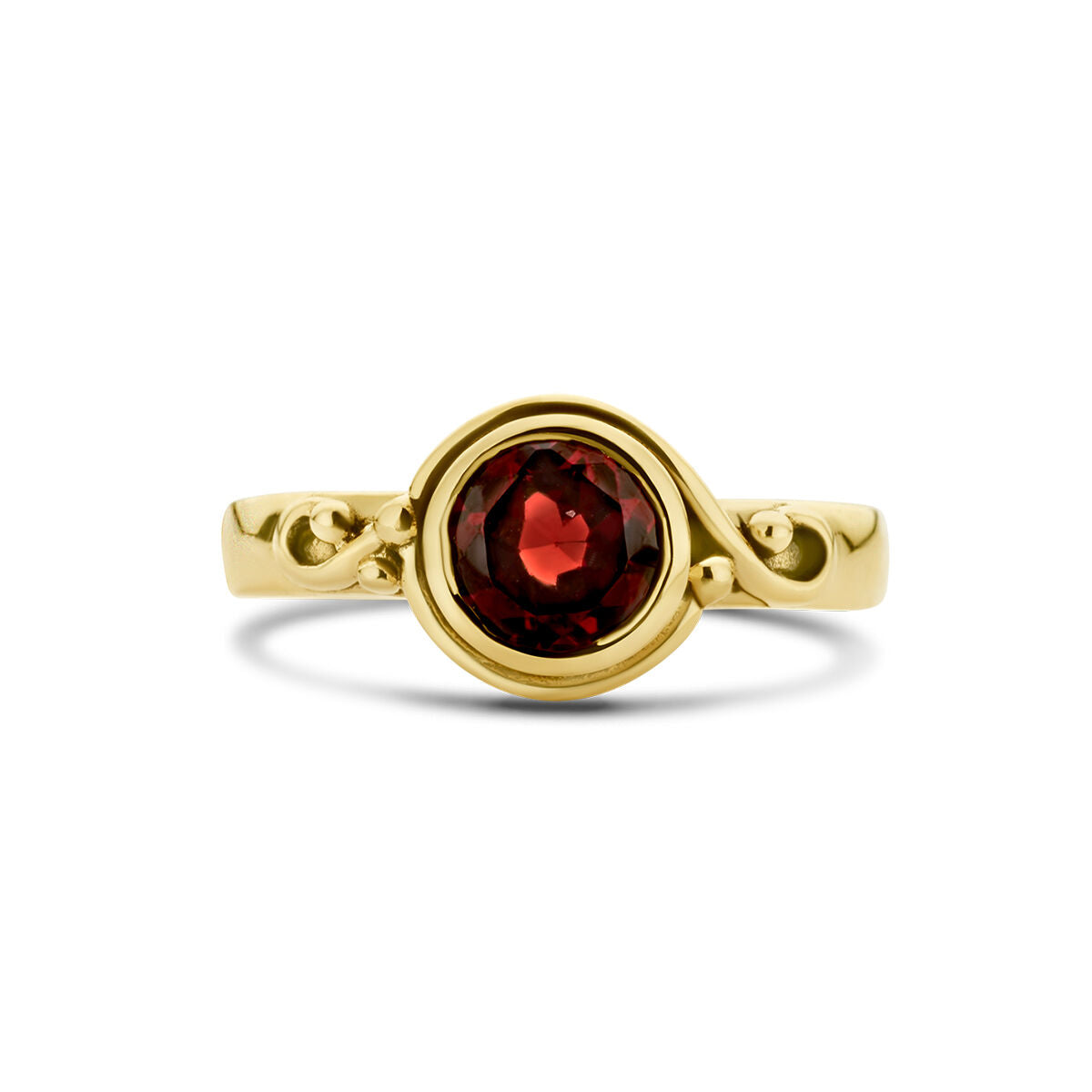 Fantasy Collection 14K Geelgouden Ring met Granaat 4027314