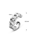 Zilveren gerhodineerde ear cuff 12,5 mm - 1342145