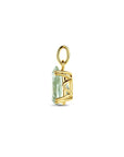 14K geelgouden hanger groen amethist 18 mm - 4033637 - PansiteNederland.nl
