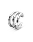 Zilveren gerhodineerde ear cuff 12,5 mm - 1342149