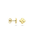 14K geelgouden oorknoppen bloem 5 mm - 4034894