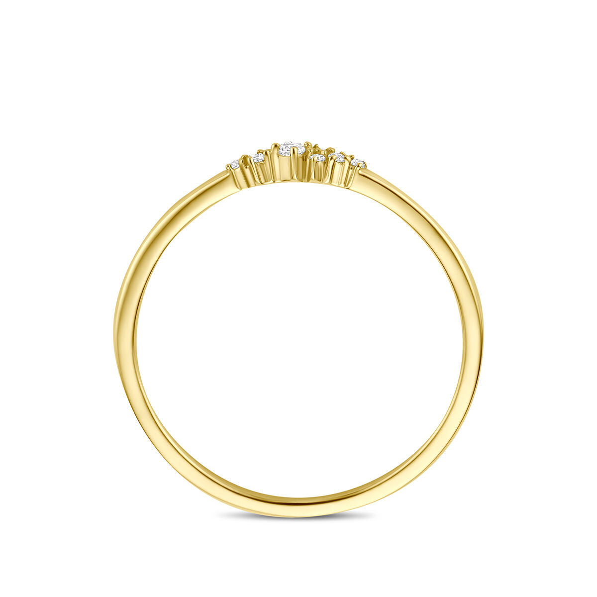 Ring zirkonia 9K geelgoud 2.5 mm