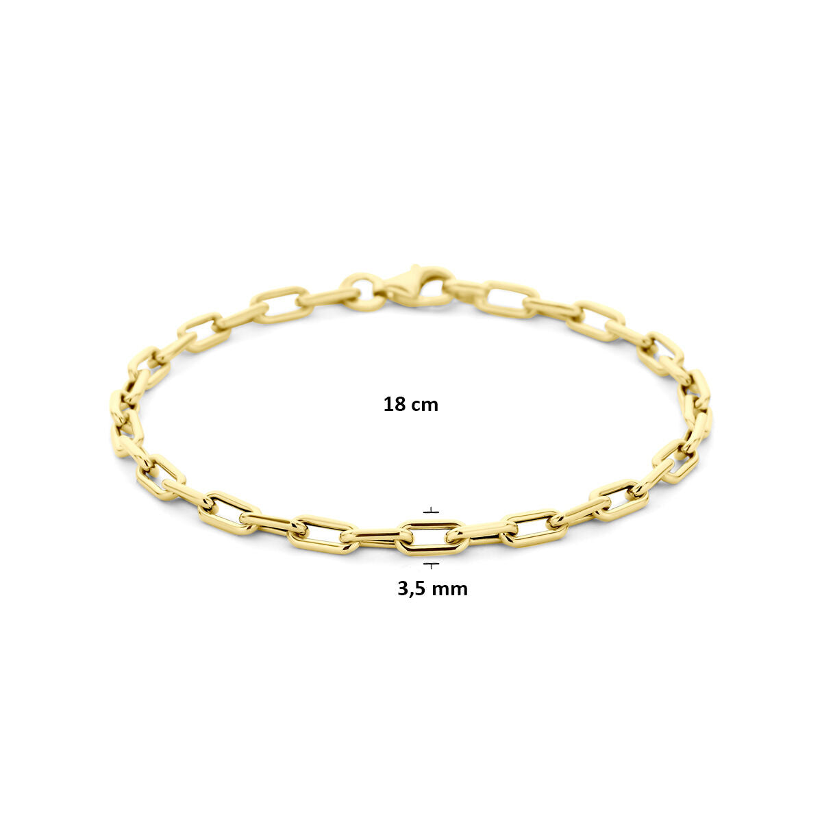 Armband 3,5 mm 18 cm 14K geelgoud