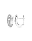 Zilveren gerhodineerde klapoorringen zirkonia 14 mm - 1340689