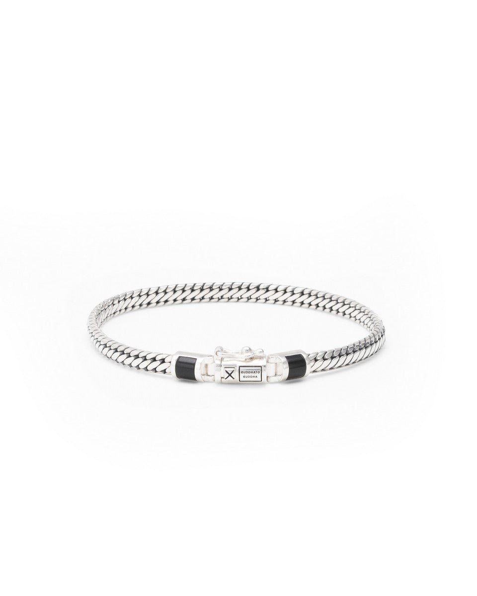 Buddha to Buddha Ben Mini Gemstone Armband J101ON Zilver Onyx