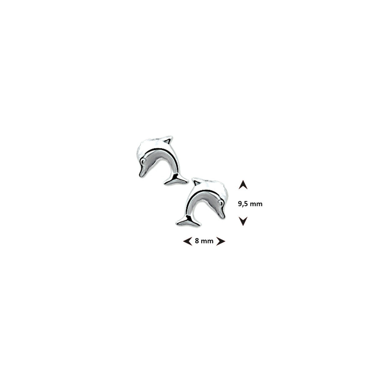 Zilver Oorknoppen Dolfijn 1000507 - PansiteNederland.nl