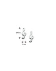 Zilver Oorknoppen Muzieksleutel 1000639 - PansiteNederland.nl