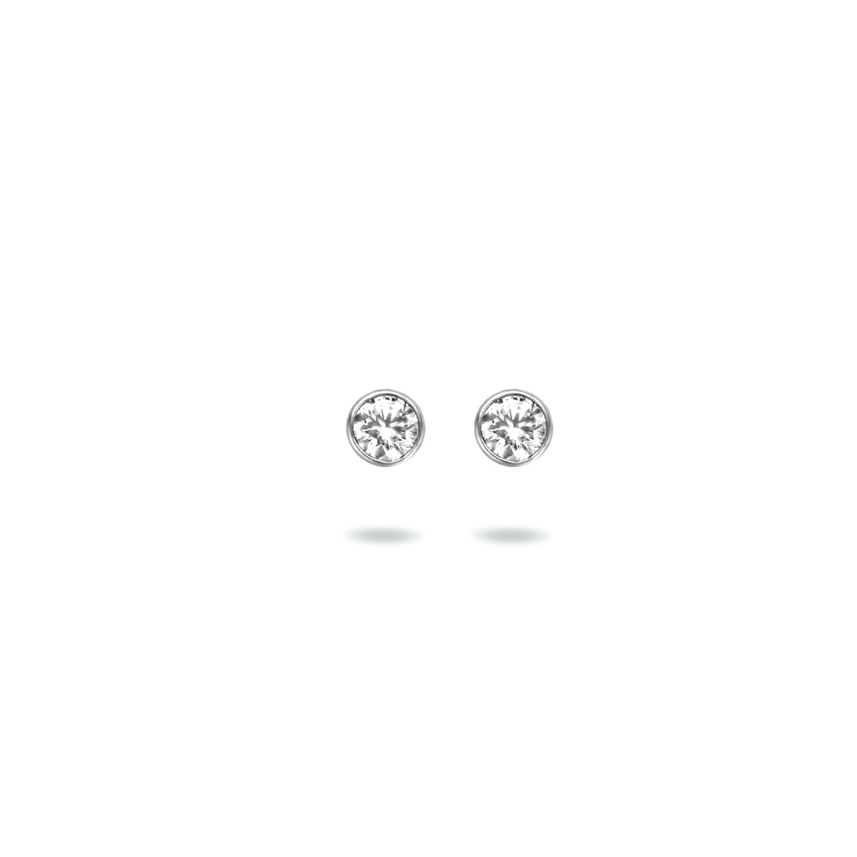 Oorknoppen zirkonia zetkast zilver 2,5 mm #Diameter steen (mm)_2.5