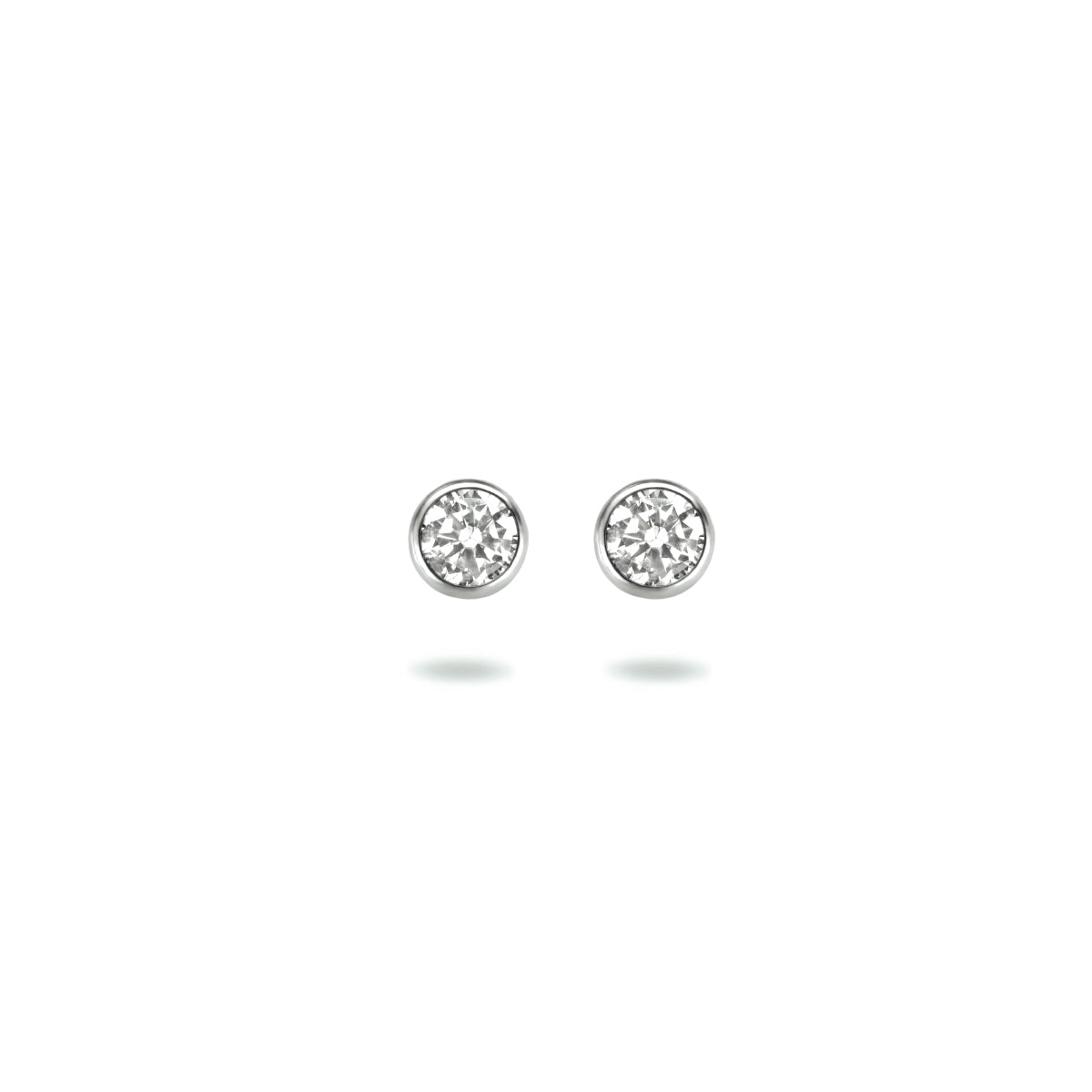 Oorknoppen zirkonia zetkast zilver 3 mm #Diameter steen (mm)_3