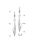 ZIlveren oorhangers brisur haak 1001072