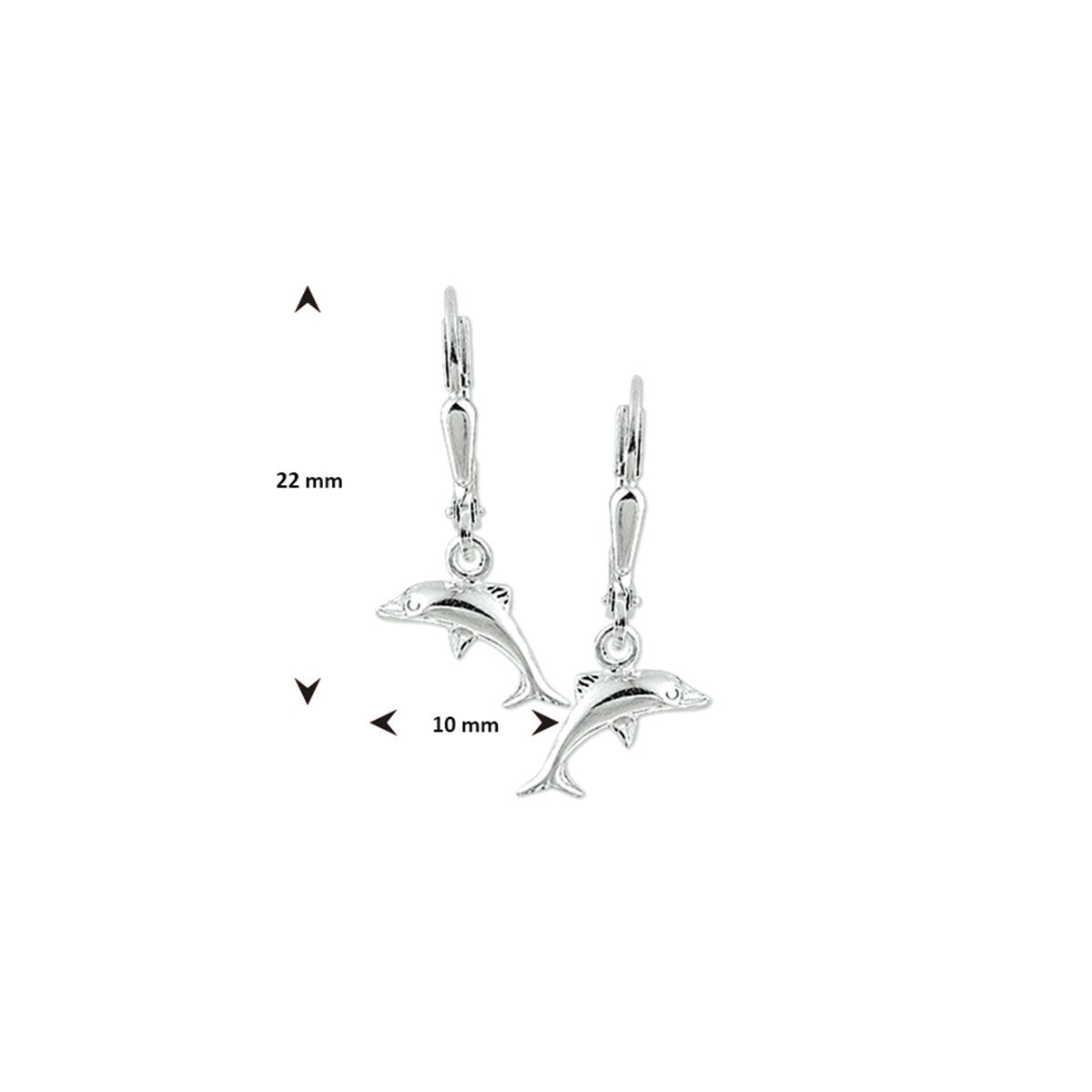 Zilver Oorhangers Dolfijn Brisur Haak 1001154 - PansiteNederland.nl