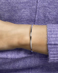 Zilver Wit Bangle Dop Ovale Buis 3 X 60 Mm 1001342