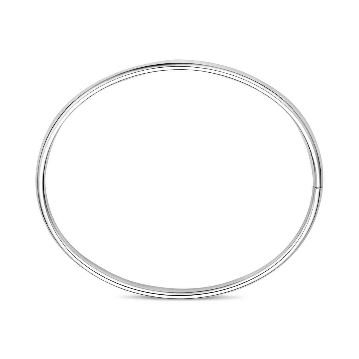 Bangle dop ovale buis 3 x 60 mm zilver