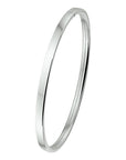 Zilver armband Bangle Dop 4 mm Vlakke Buis 1001362