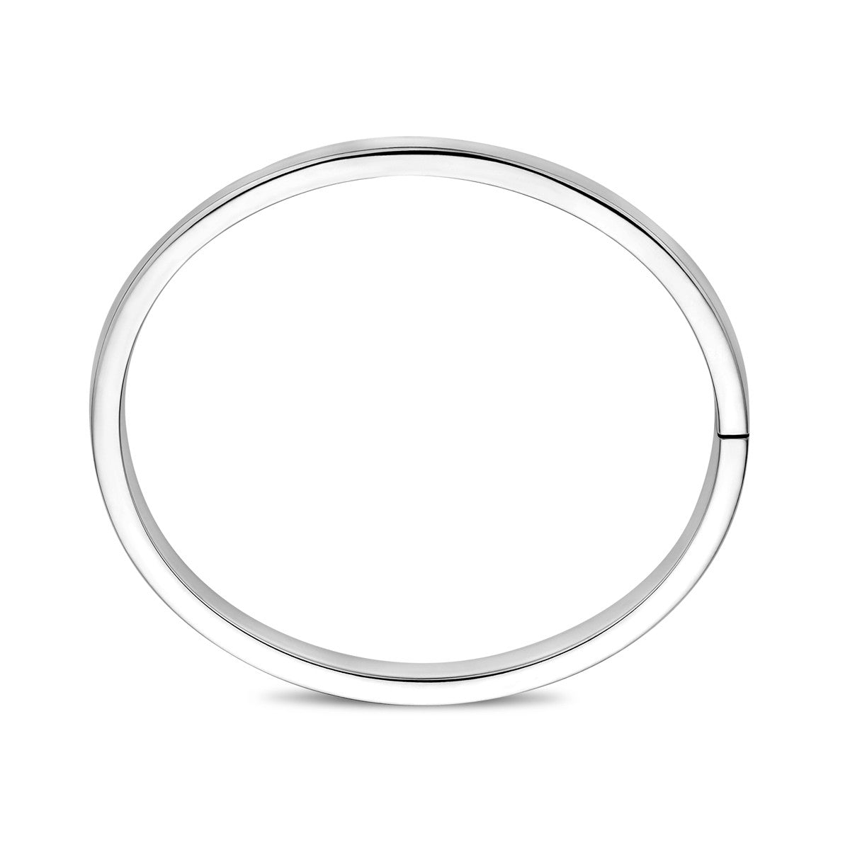 Bangle dop 6 mm vlakke buis zilver