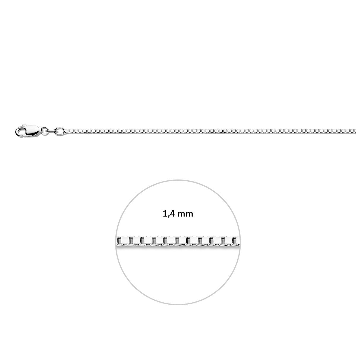 Collier venetiaans 1,4 mm zilver