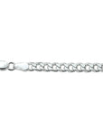 Zilver Wit Gourmette 6-Zijdes Geslepen 4,0 mm 1001766 - PansiteNederland.nl