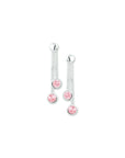 Zilver Oorhangers Roze Zirkonia 1001879 - PansiteNederland.nl