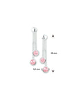 Zilver Oorhangers Roze Zirkonia 1001879 - PansiteNederland.nl