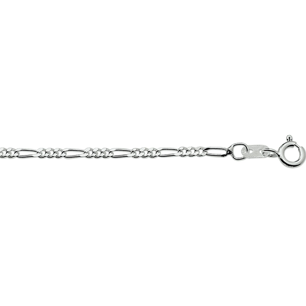 Zilver Wit Collier Figaro 2,3 mm 1001893 - PansiteNederland.nl