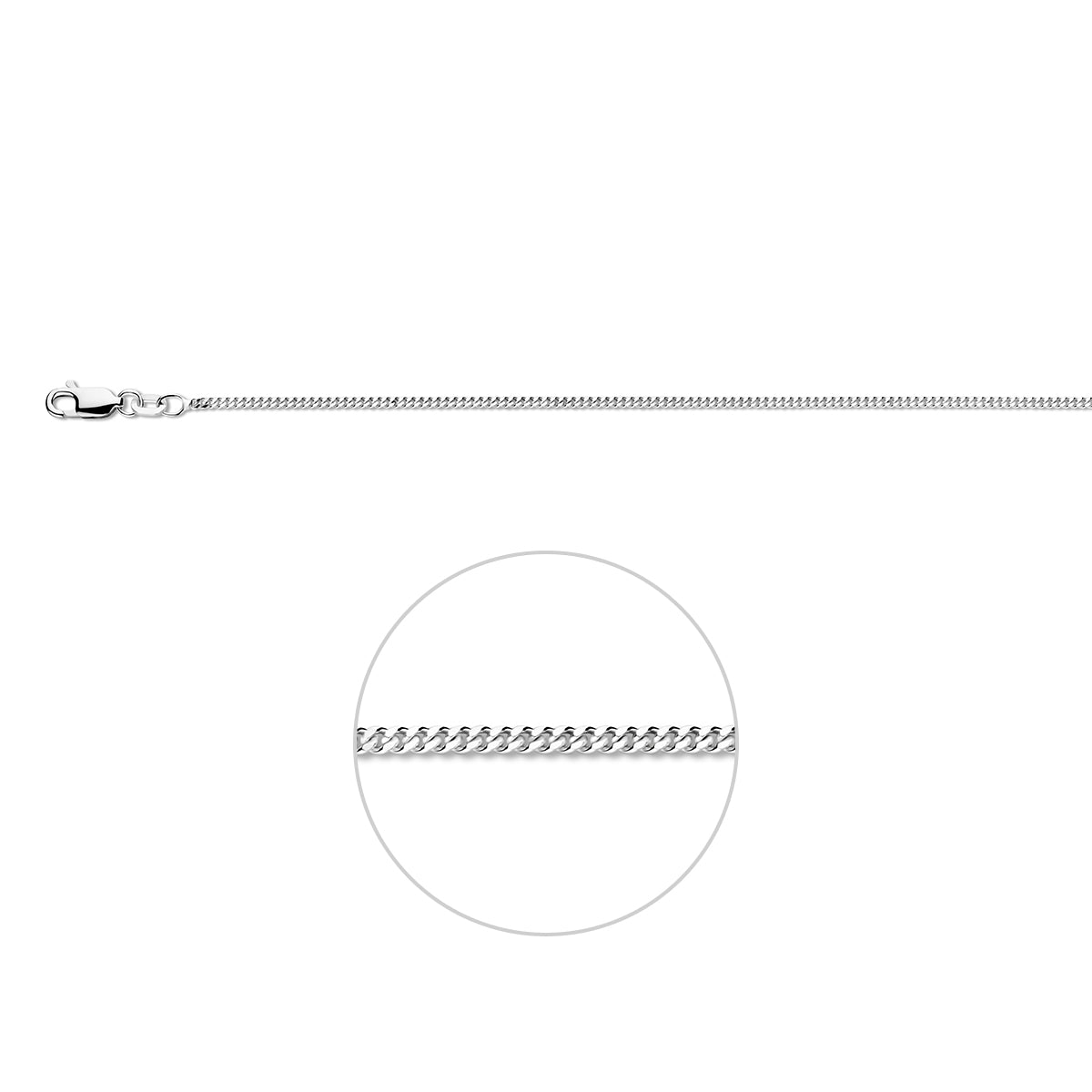 Ketting gourmette 1,6 mm zilver 36 cm #Lengte (cm)_36