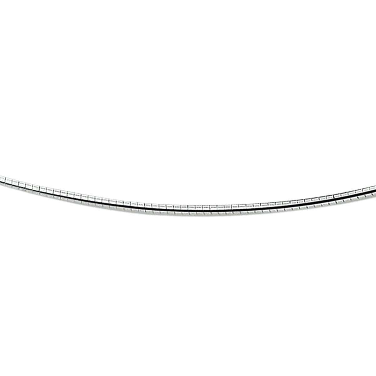 Zilver Wit Collier Omega Rond 1,6 mm 1002128 - PansiteNederland.nl
