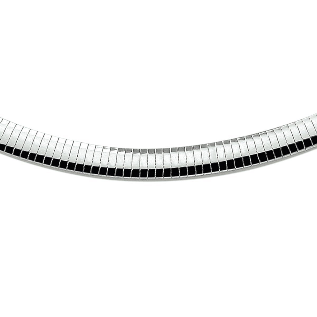 zilver wit collier omega bol 8 mm 45 cm 1002165 - PansiteNederland.nl