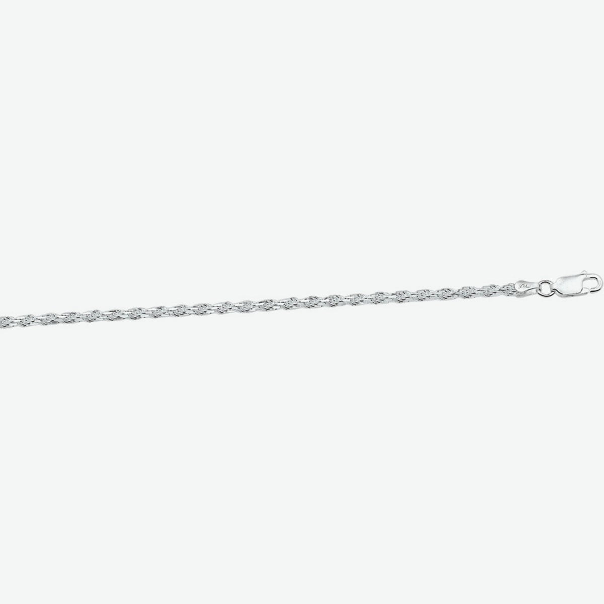 Zilveen Koord armband Gediamanteerd 2,2 mm 1002189 - PansiteNederland.nl