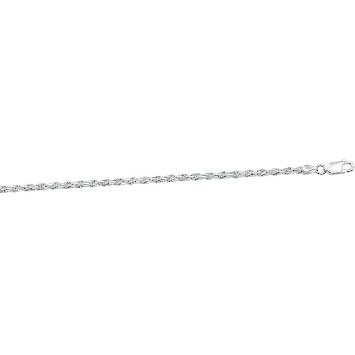 Zilver Wit Koord Gediamanteerd 2,2 mm 1002190 - PansiteNederland.nl