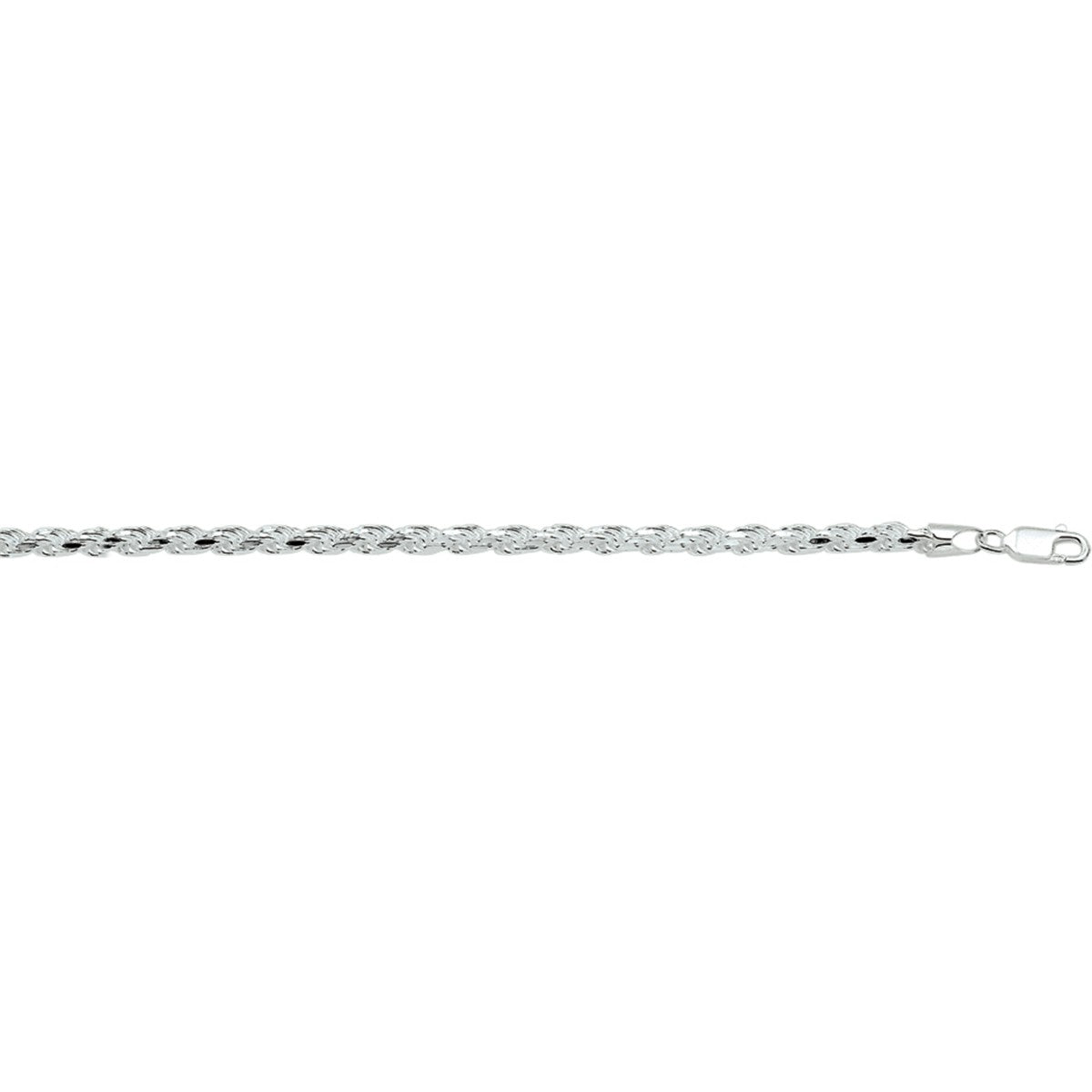 Zilver Wit Koord Gediamanteerd 3,7 mm 1002201 - PansiteNederland.nl