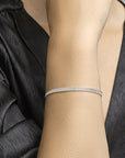 Zilver Wit Armband Dubbel Gourmette 4,3 mm 1002457
