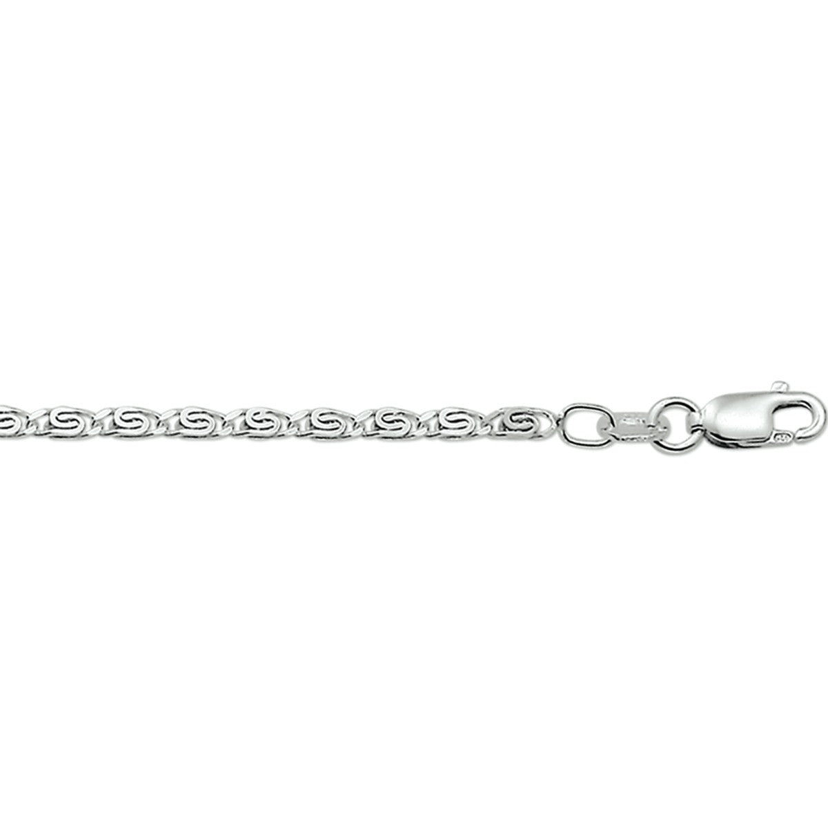 Zilver Wit Armband Grieks 2,5 Mm 18 Cm 1002476 - PansiteNederland.nl