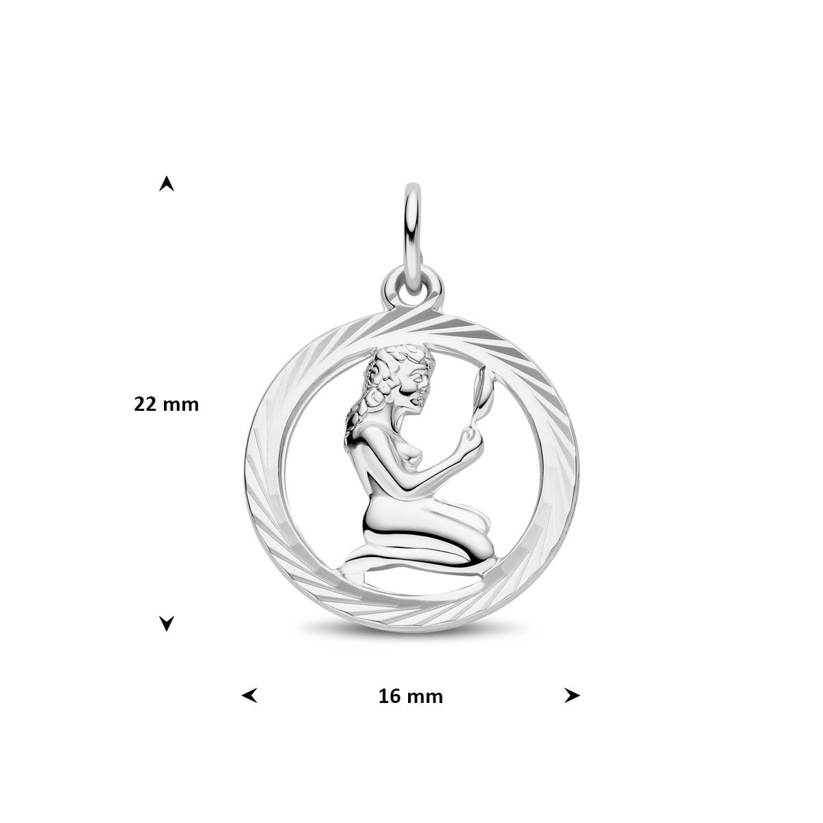 Hanger sterrenbeeld gediamanteerd zilver 16 mm – 1002768