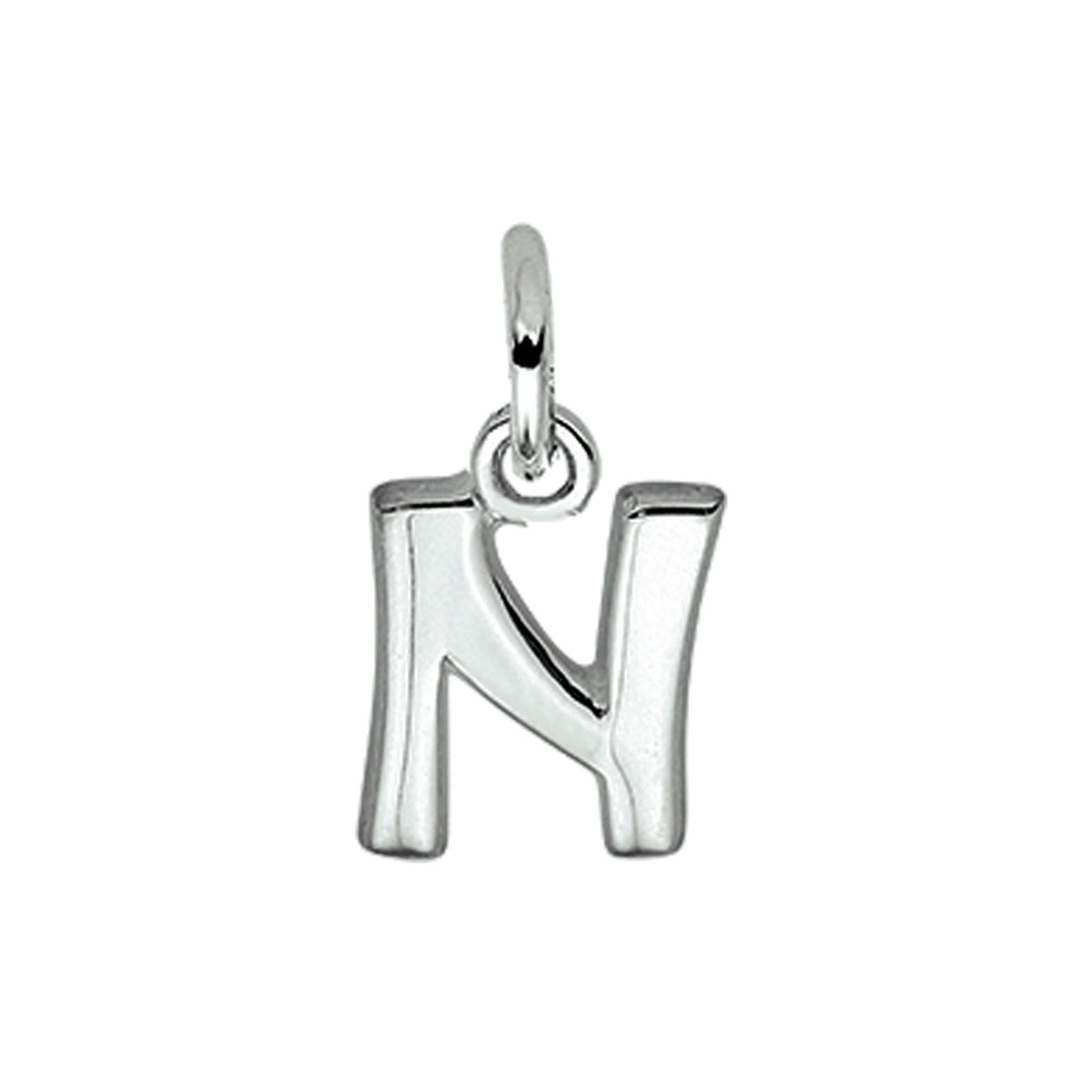 Fantasy Collection Hanger letter N 10 mm zilver - PSN1002776