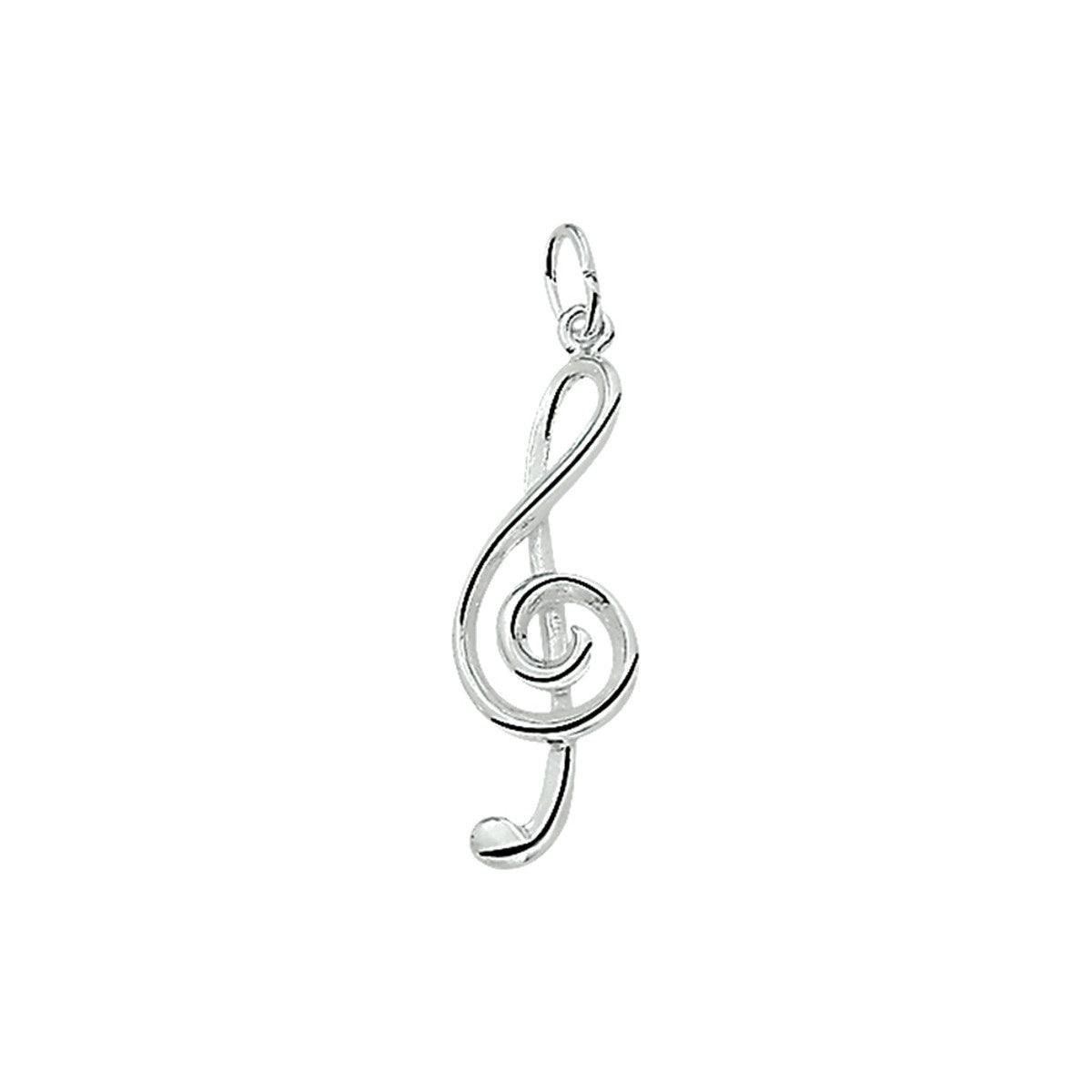 zilver hanger muzieksleutel 1003393 - PansiteNederland.nl
