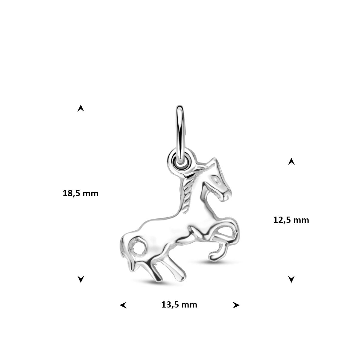 Hanger paard 12,5 mm zilver – 1003669