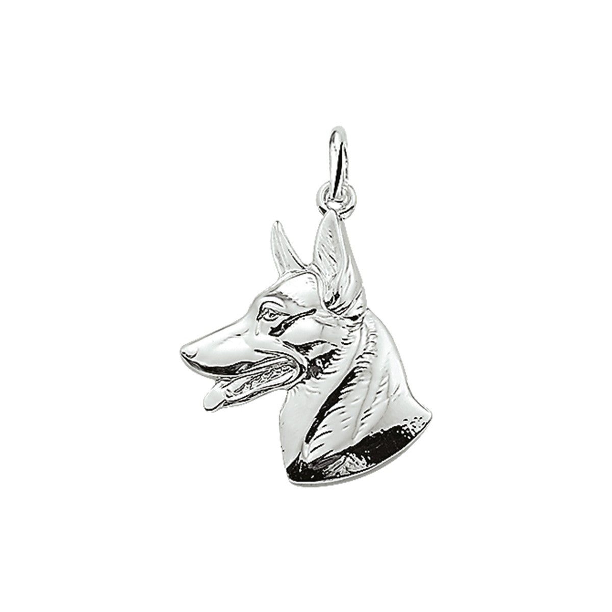 zilver hanger herdershond kop 1004225 - PansiteNederland.nl