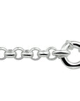 Zilveren armband jasseron 7 mm met groot springslot zilver wit - PansiteNederland.nl