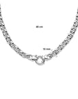 Zilveren Collier Jasseron 10 mm Met Groot Springslot 1004571 - PansiteNederland.nl